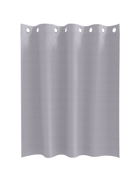 Tende con tende 2 pcs Grigio Metallico 140 x 140 cm Poliestere