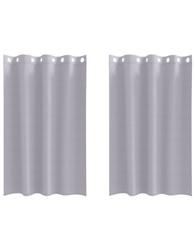 Tende Blackout con Anelli 2 pcs Grigio Metallico 175 x 140 cm