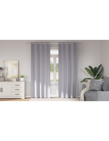 Tende Blackout con Anelli 2 pcs Grigio Metallico 225 x 140 cm