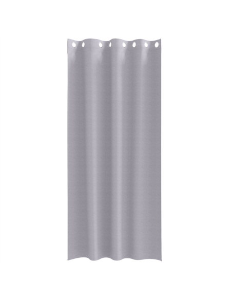 Tende con tende 2 pcs Grigio Metallico 245 x 140 cm Poliestere