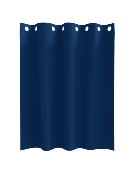 Tende con tende 2 pcs Blu scuro 140 x 140 cm Poliestere