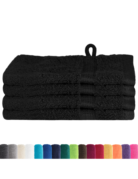 Fazzoletti 4 pcs Nero 15 x 21 cm Cotone