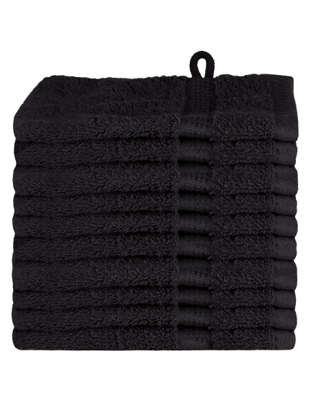 Fazzoletti 10 pcs Nero 15 x 21 cm Cotone