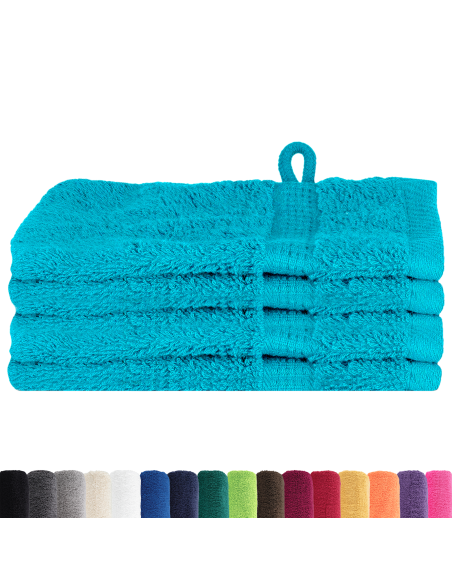Fazzoletti 4 pcs Turchese 15 x 21 cm Cotone