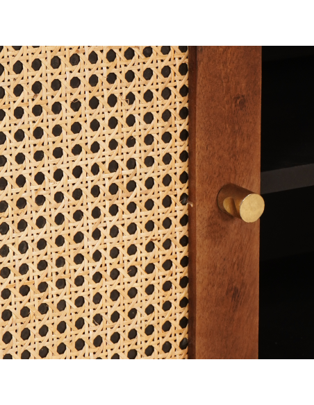 Mobile TV Marrone 105 x 33,5 x 46 cm Legno di mango massello