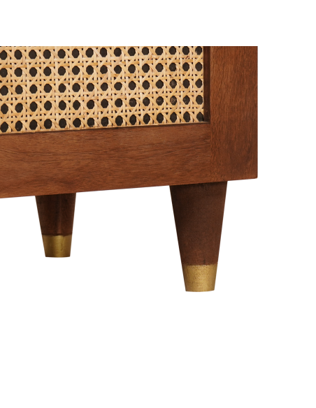 Mobile TV Marrone 105 x 33,5 x 46 cm Legno di mango massello