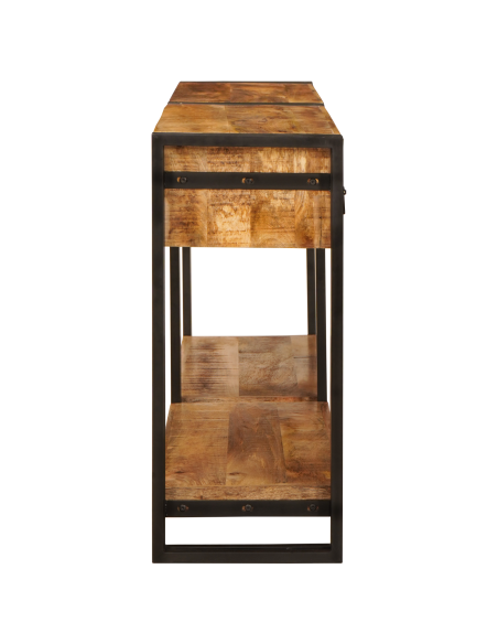 Tavoli consolle 2 pcs Marrone Legno di mango massello grezzo