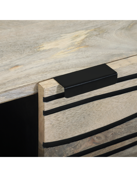 Tavolino da salotto Beige e Nero 100 x 54 x 40 cm