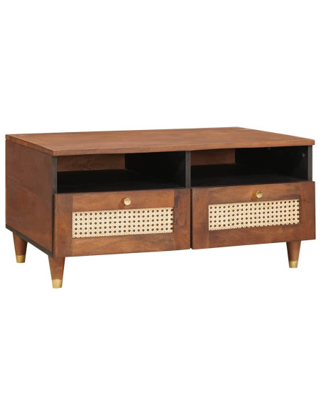 Tavolini da salotto con cassetto con lo scaffale con archiviazione Marrone 80 x 54 x 40 cm
