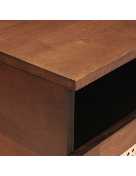 Tavolini da salotto con cassetto con lo scaffale con archiviazione Marrone 80 x 54 x 40 cm