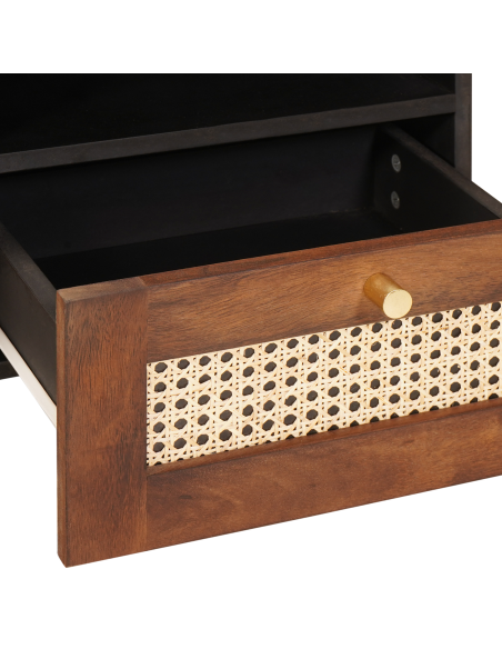 Tavolini da salotto con cassetto con lo scaffale con archiviazione Marrone 80 x 54 x 40 cm