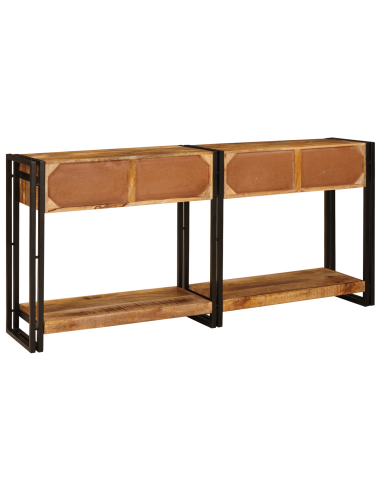 Tavoli consolle 2 pcs Marrone Legno di mango massello