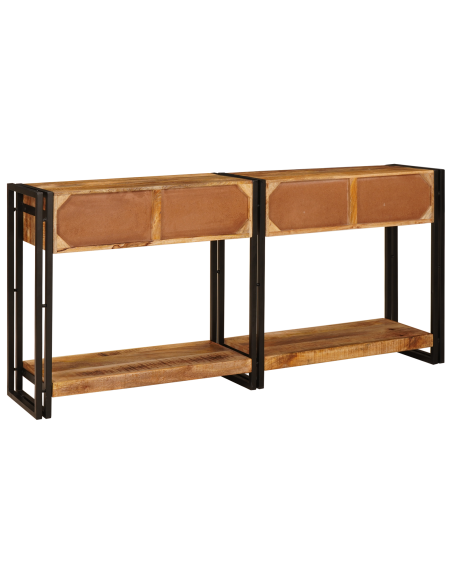 Tavoli consolle 2 pcs Marrone Legno di mango massello grezzo
