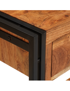 Tavoli consolle 2 pcs Marrone Legno di Acacia Massello 2