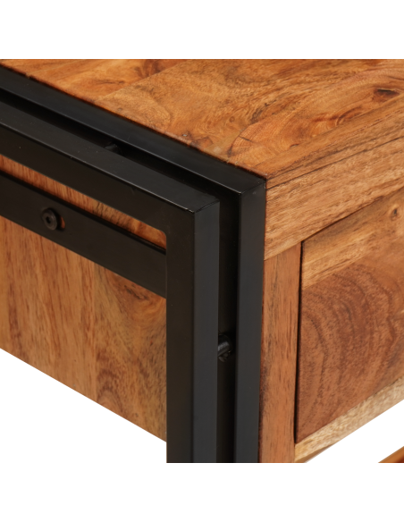 Tavolino Consolle 2 2 pcs Marrone Legno massello di acacia