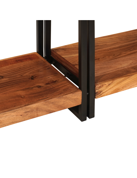 Tavoli consolle 2 pcs Marrone Legno di Acacia Massello