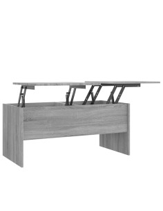 Tavolino Grigio Sonoma 102x50,5x46,5 cm in Legno Multistrato 2