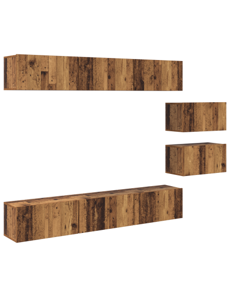 Armadio per TV 8 pcs Legno Antico 60 x 30 x 30.5 cm