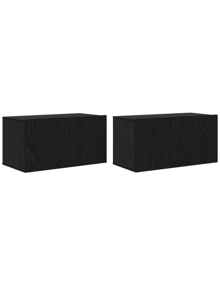 Armadio per TV 8 pcs Rovere Nero 60 x 30 x 30.5 cm