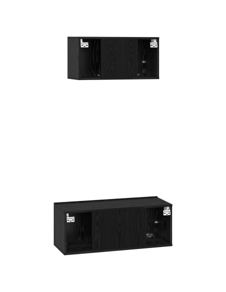 Mobile per TV Altro 2 pcs Rovere Nero 80 x 30 x 30 cm