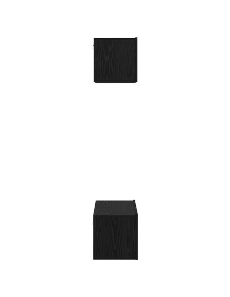Mobile per TV Altro 2 pcs Rovere Nero 80 x 30 x 30 cm