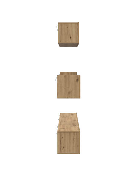 Set di Armadietti TV 7 pcs Quercia Artigianale 80 x 30 x 30 cm