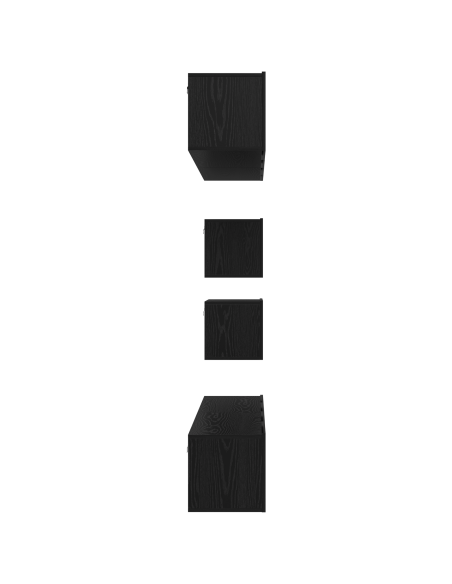 Armadio per TV 6 pcs Rovere Nero 80 x 30 x 30.5 cm