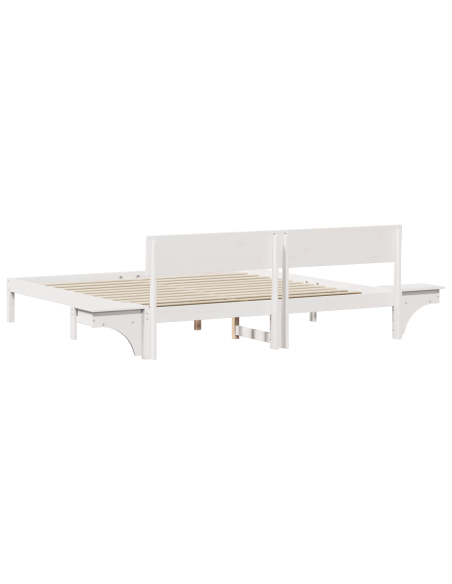 Struttura del letto Bianco 200 x 200 cm Legno di pino massello