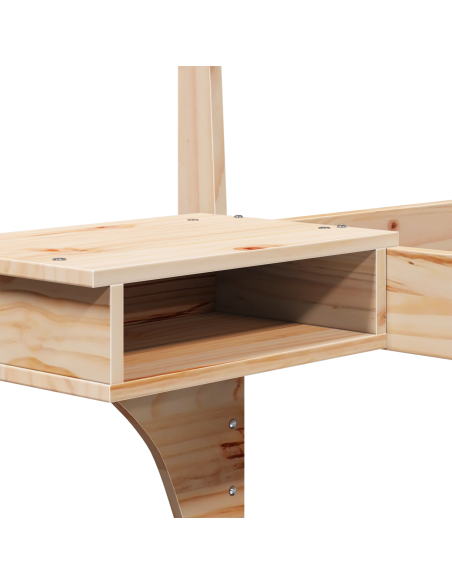 Struttura del letto Marrone 200 x 200 cm Legno di pino massello