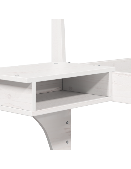 Struttura del letto Bianco 200 x 200 cm Pino massello