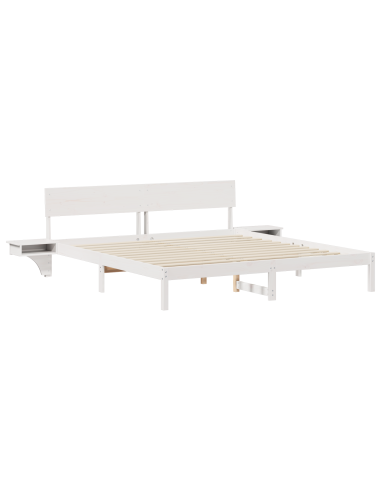 Struttura del letto Bianco 200 x 200 cm Pino massello