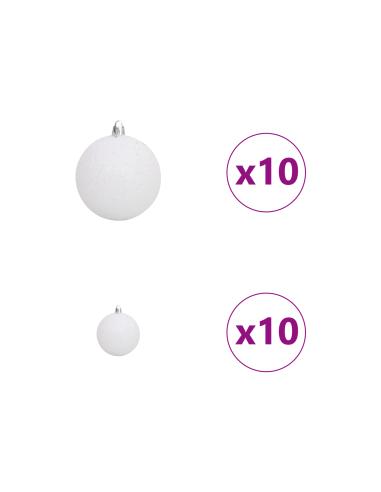 Albero di Natale artificiale con luci integrate Nero 240 cm PVC