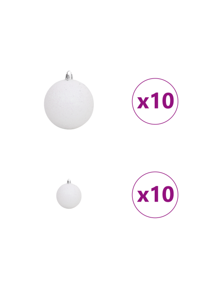 Albero di Natale artificiale con luci integrate Argento 210 cm