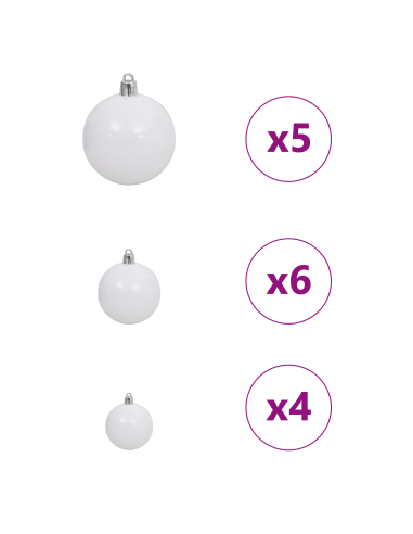 Albero di Natale artificiale con 150 LED Bianco 150 cm