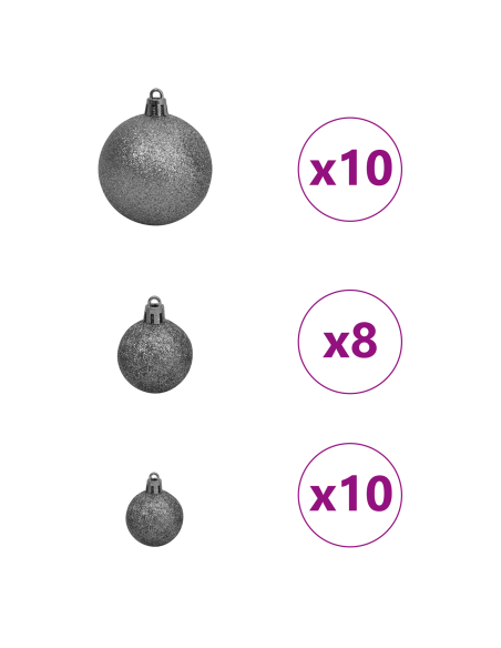 Albero di Natale Artificiale a Mezza Luce Nero 240 cm PVC