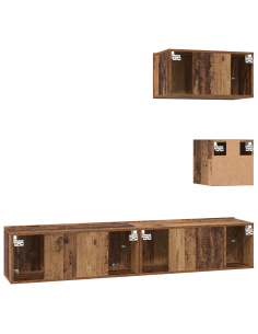 Set mobile TV 3 pcs Legno vecchio Legno multistrato 2