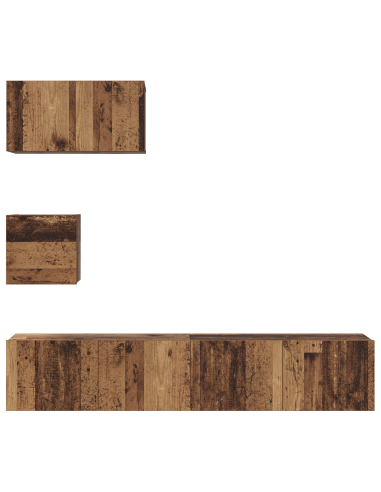 Set mobile TV 3 pcs Legno vecchio Legno multistrato