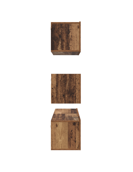 Set Mobile TV Altro 4 pcs Legno Antico 60 x 30 x 30 cm
