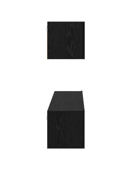 Set Mobile TV Altro 4 pcs Rovere Nero 60 x 30 x 30 cm