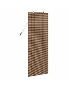 Tenda a rullo con tende Marrone 60 x 160 cm Bambù