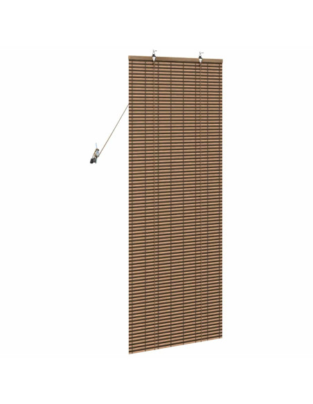 Tenda a rullo con tende Marrone 60 x 160 cm Bambù
