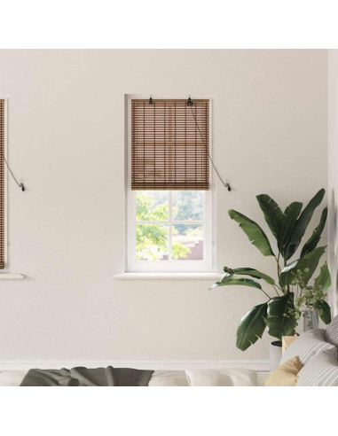 Tenda a rullo con tende Marrone 60 x 160 cm Bambù