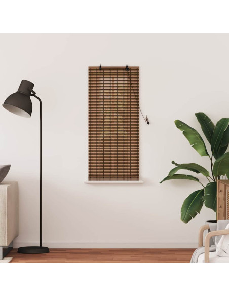 Tenda a rullo con tende Marrone 60 x 160 cm Bambù