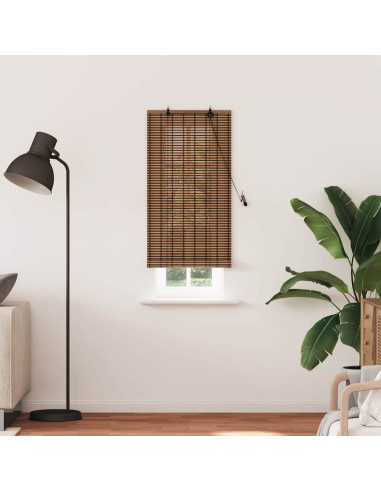 Tenda a rullo con tende Marrone 60 x 220 cm Bambù