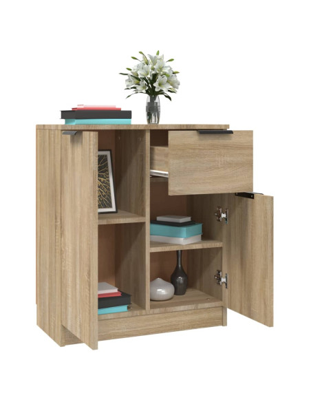 Credenze 2 pz Rovere Sonoma 60x30x70 cm in Legno Multistrato