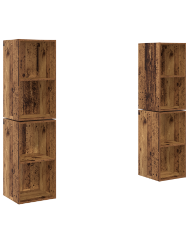 Set mobile TV 4 pcs Legno vecchio 37 x 37 x 72 cm