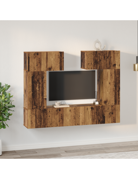 Set mobile TV 6 pcs Legno antico 80 x 30 x 30 cm