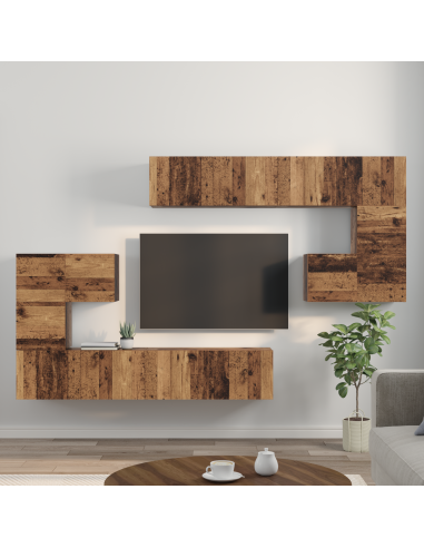 Unità TV 4 pcs Legno vecchio Legno multistrato