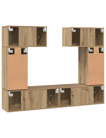 Set mobile TV 6 pcs rovere artigianale 80 x 30 x 30 cm