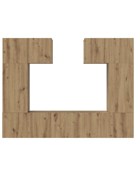 Set mobile TV 6 pcs rovere artigianale 80 x 30 x 30 cm